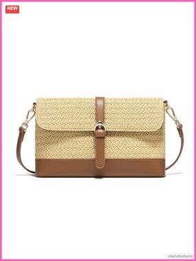 Straw Shoulder Bag Women Raffia Woven Summer Beach Purses